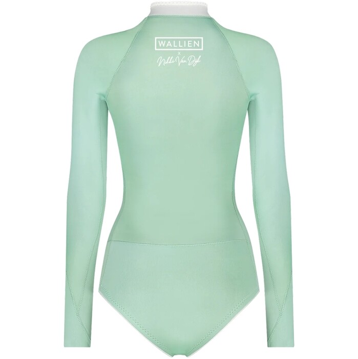 2024 Wallien Mujer Nikki Van Dijk Bikini Cut 1mm Front Zip Traje De Primavera Neopreno 101006 - Aquamarine Gradient